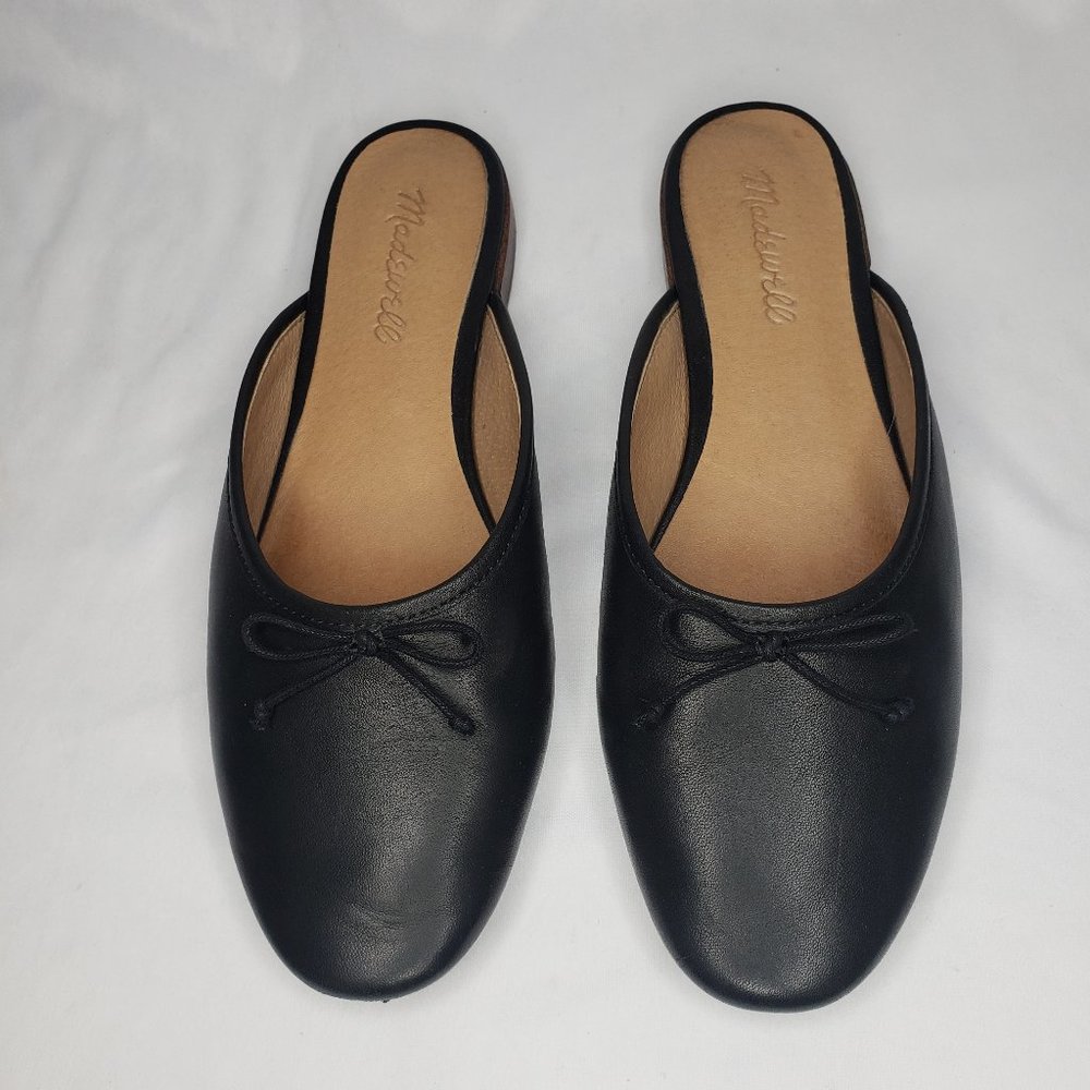 Madewell Women's Leather Adelle Ballet Mule Sz 7, Black